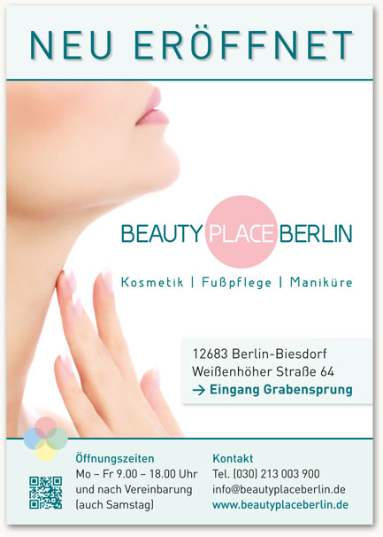 Plakat zur Geschäftseröffnung