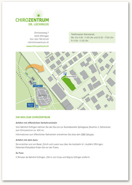 Infoblätter als Imageträger