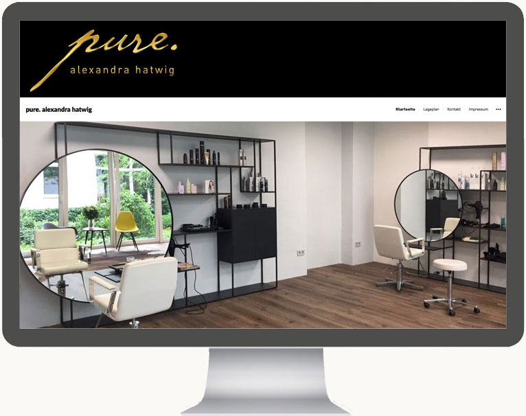 Desktopansicht Website salonpure.de