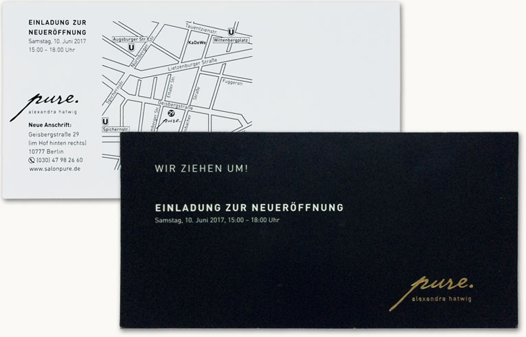 Einladungskarte mit Lageplan